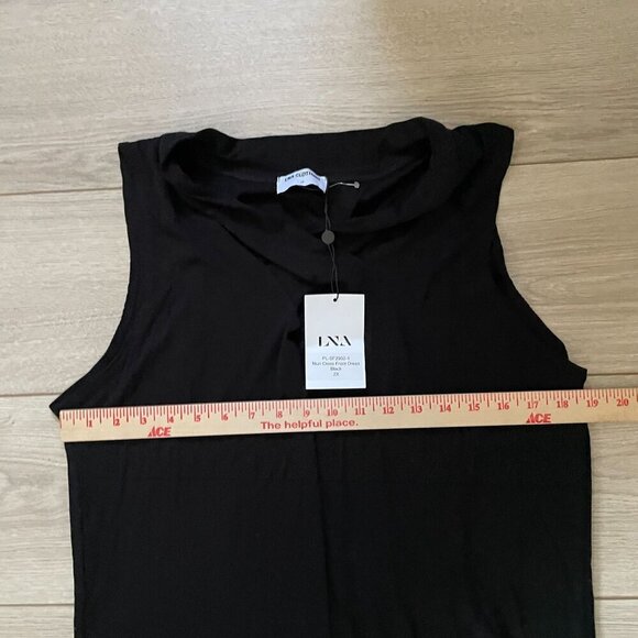 LNA Clothing Nuri Cross Front Dress Women's Black Size 2X Classic Evening Preppy - Picture 7 of 8